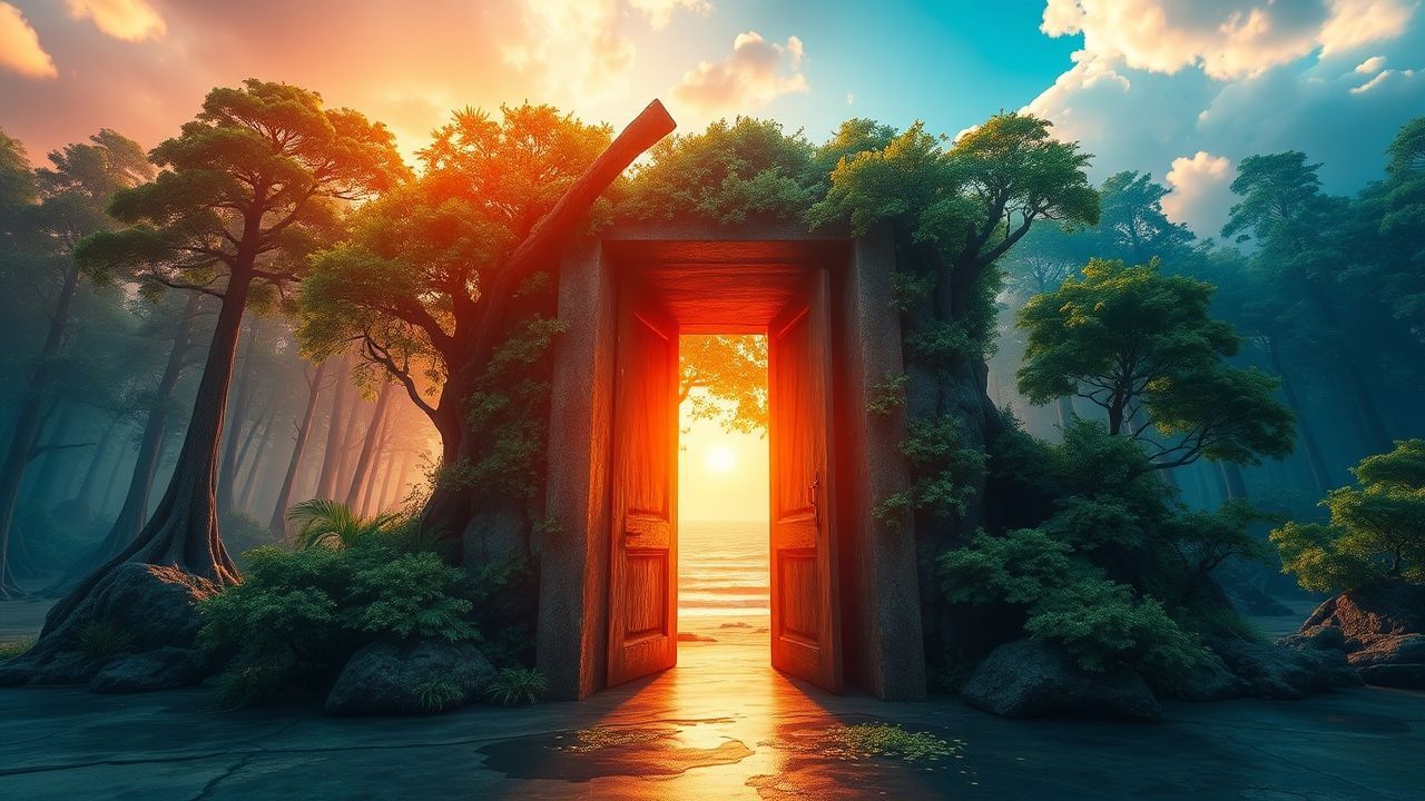 Surreal Door Ocean Opening