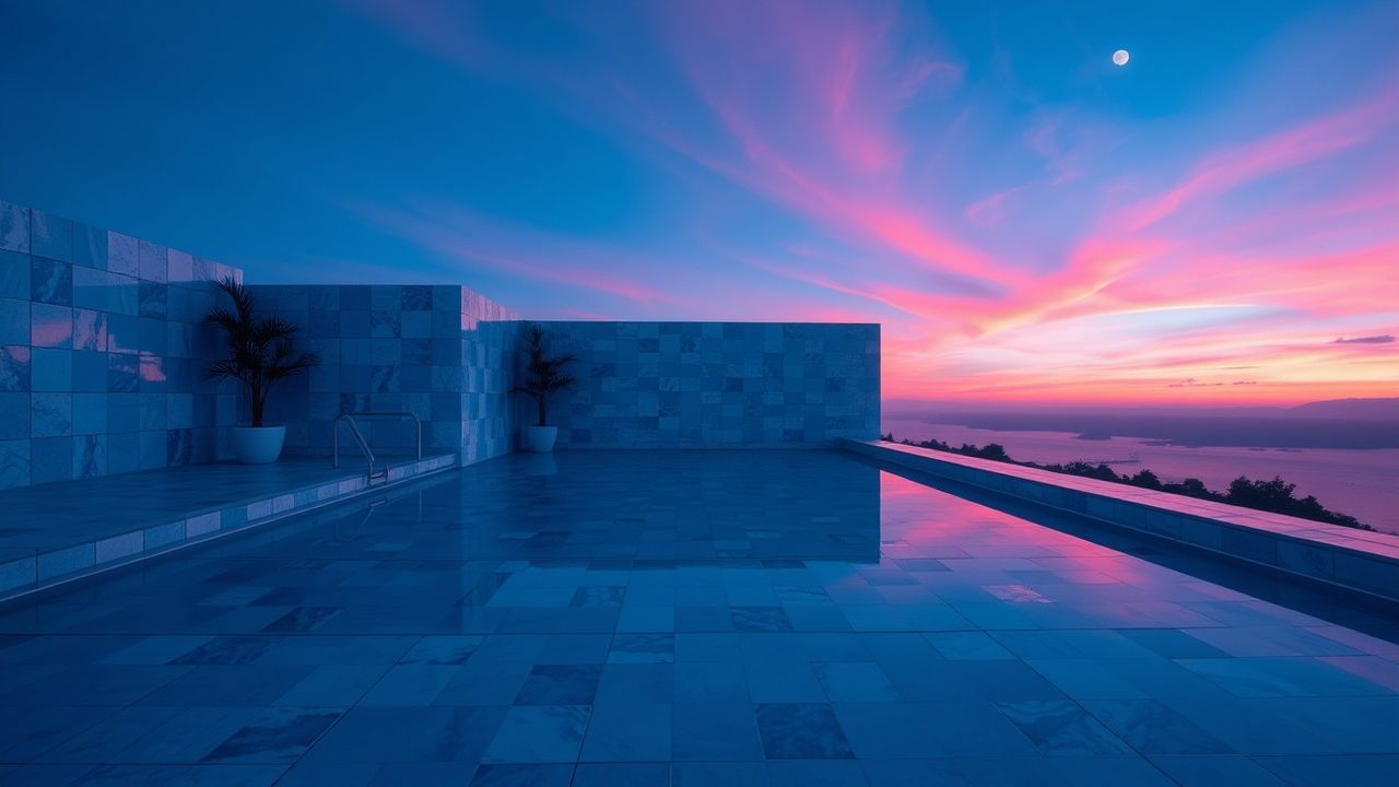 Dreamy Liminal Pool Empty