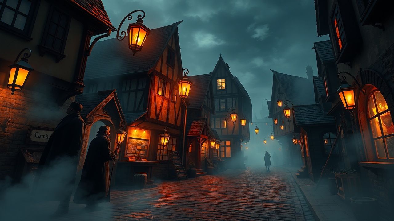 Eerie Plague Doctor Medieval in the Mist