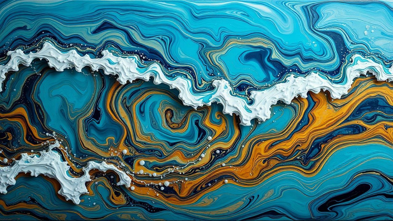 Kaleidoscopic Resin Art Ocean