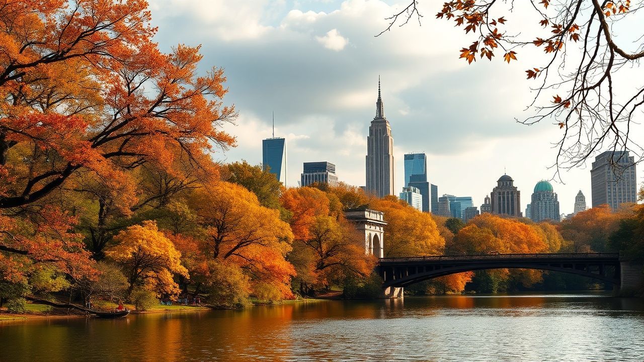 Radiant Central Park Foliage in Autumn