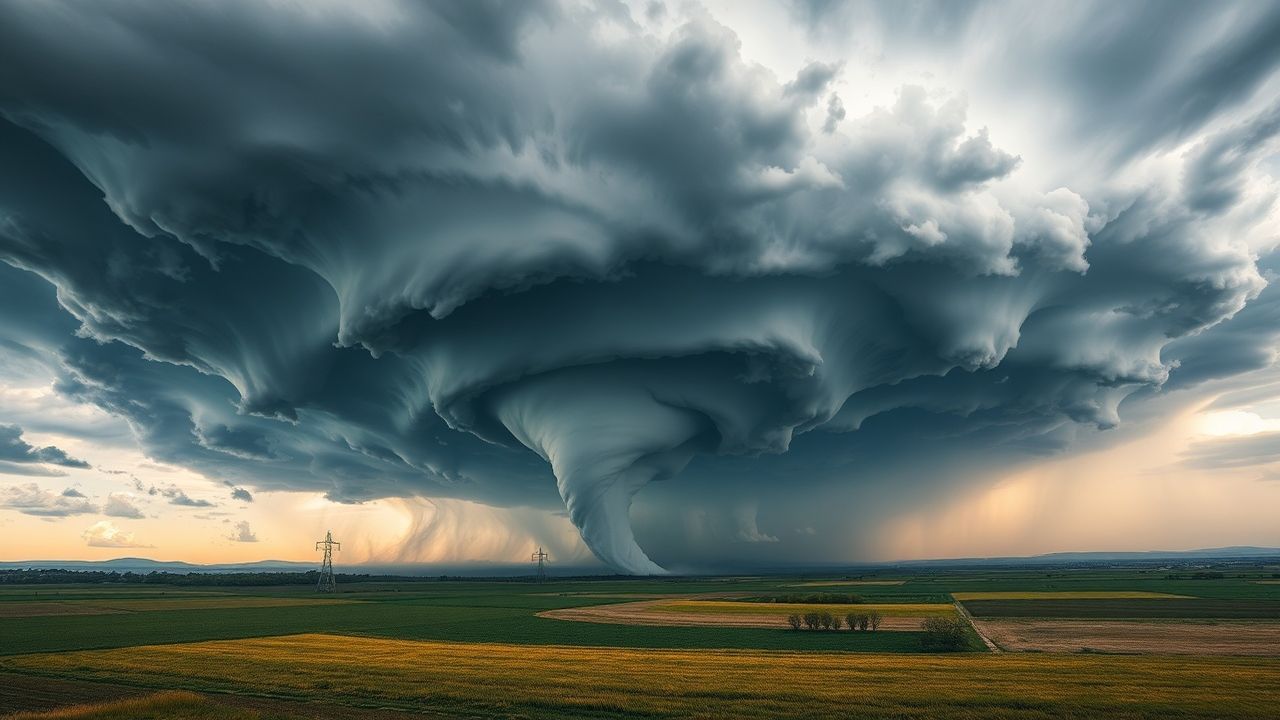 Stunning Tornado Supercell Structure Drama