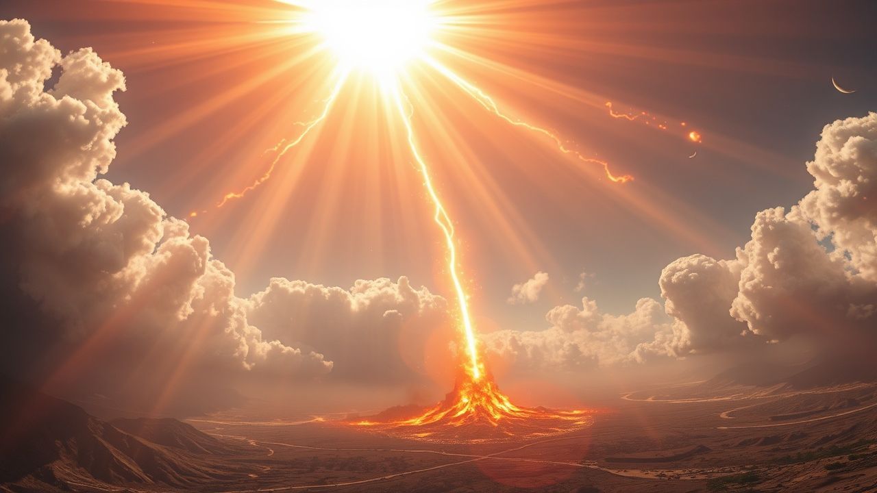 Cosmic Solar Flare Erupting