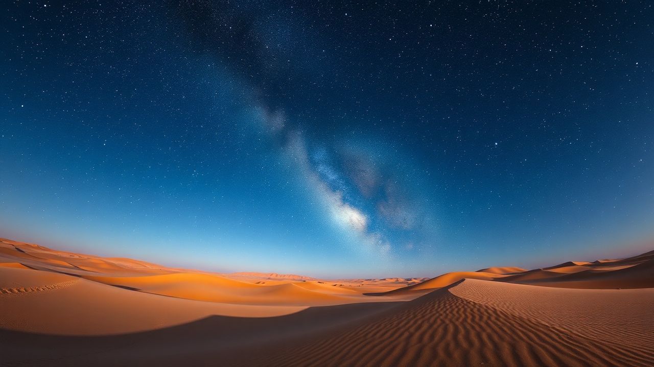 Dramatic Desert Milky Way by Night