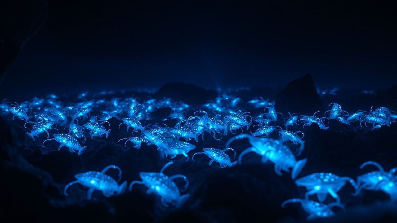Coral Bioluminescent Deep Creatures Glow