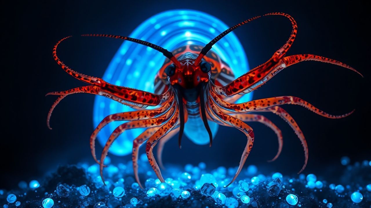 Luminous Bioluminescent Deep Creatures Glow