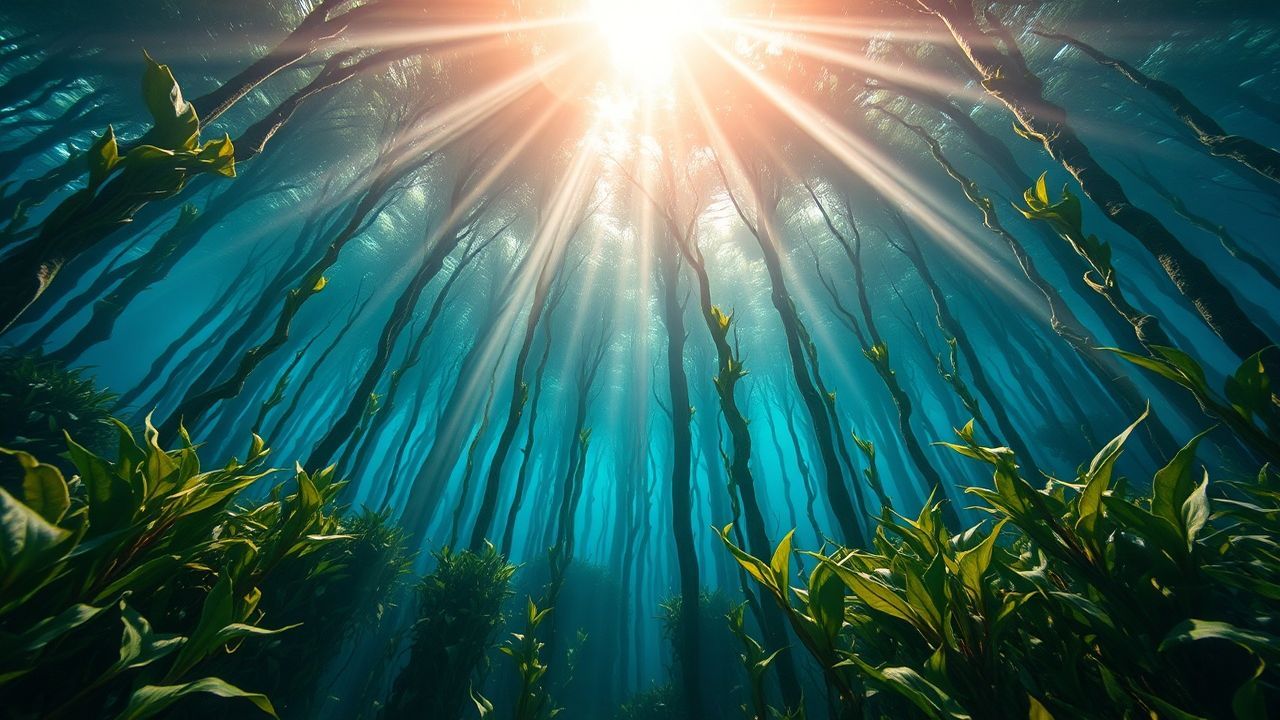 Aquatic Kelp Forest Cathedral Depths