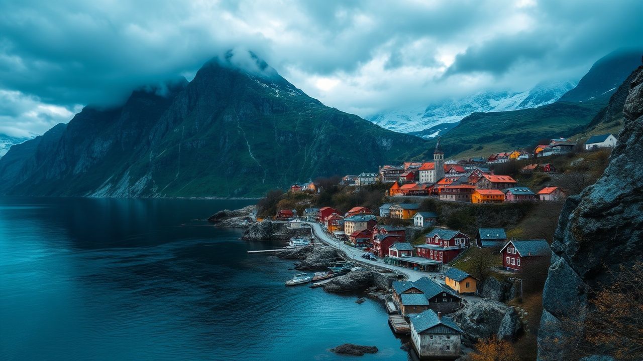 Pristine Norway Fjord Cliffs Drama
