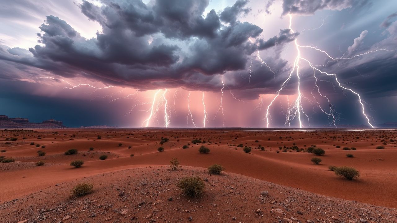 Breathtaking Lightning Multiple Bolts Storm
