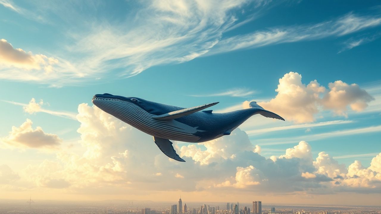 Dreamlike Whale Flying City