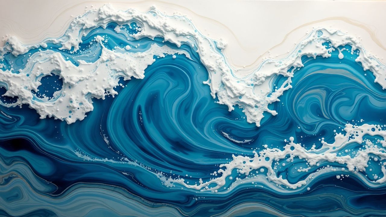 Flowing Resin Art Ocean