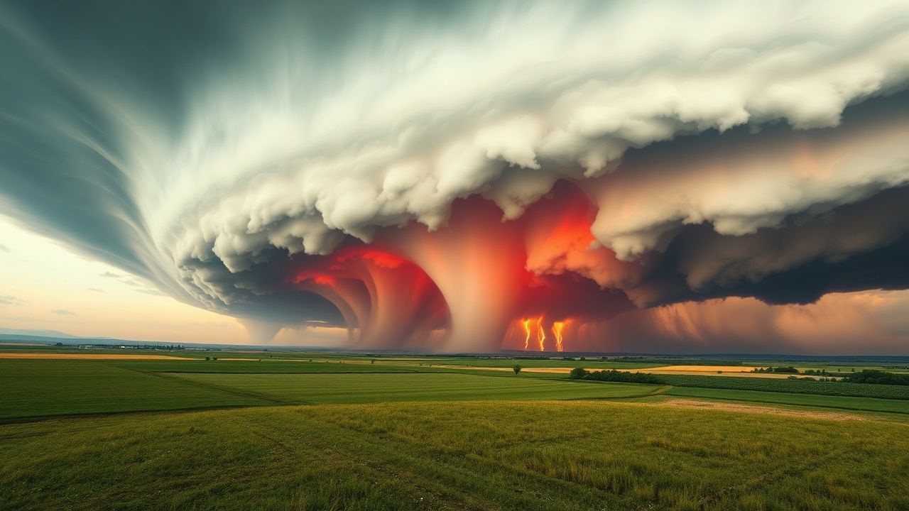 Golden Tornado Supercell Structure Drama
