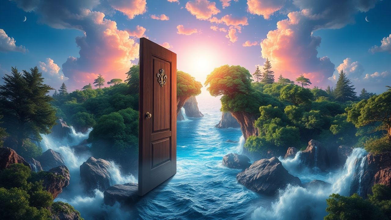 Paradoxical Door Ocean Opening