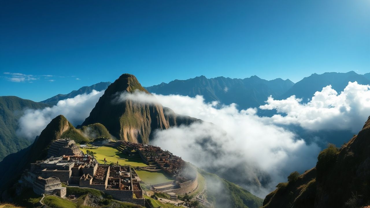 Overgrown Machu Picchu Picchu Clouds