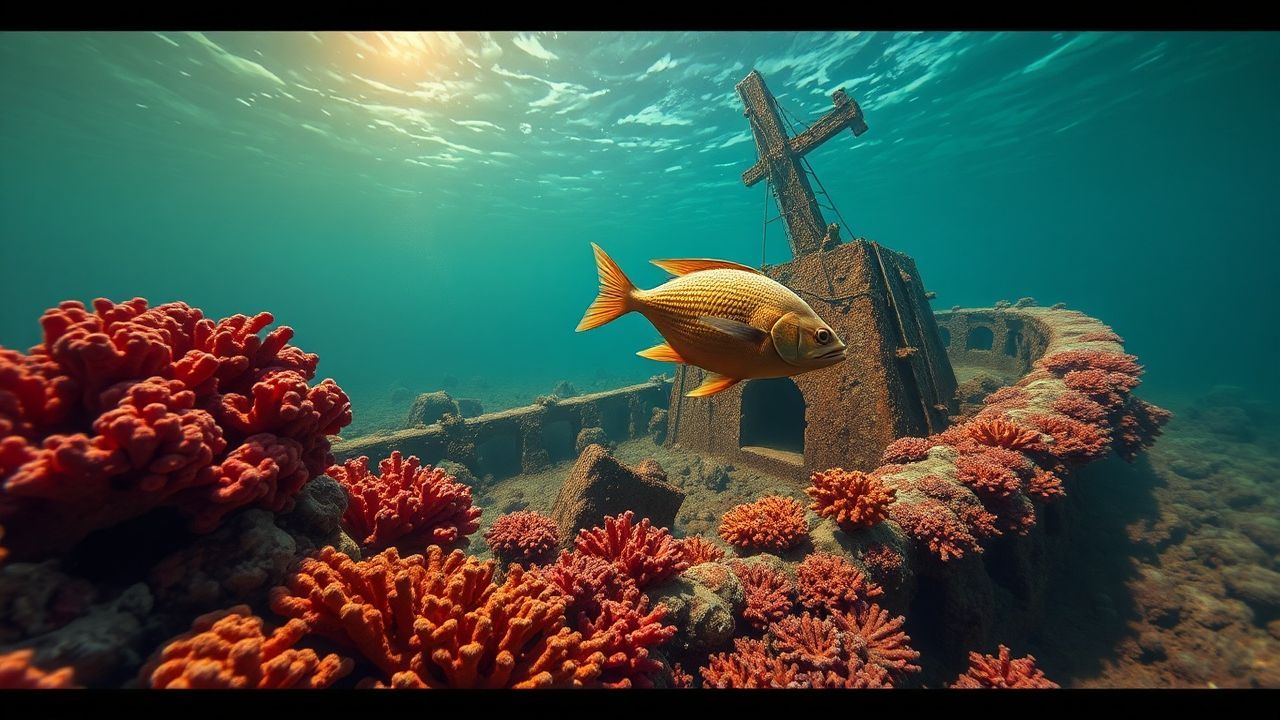 Azure Shipwreck Coral Encrusted