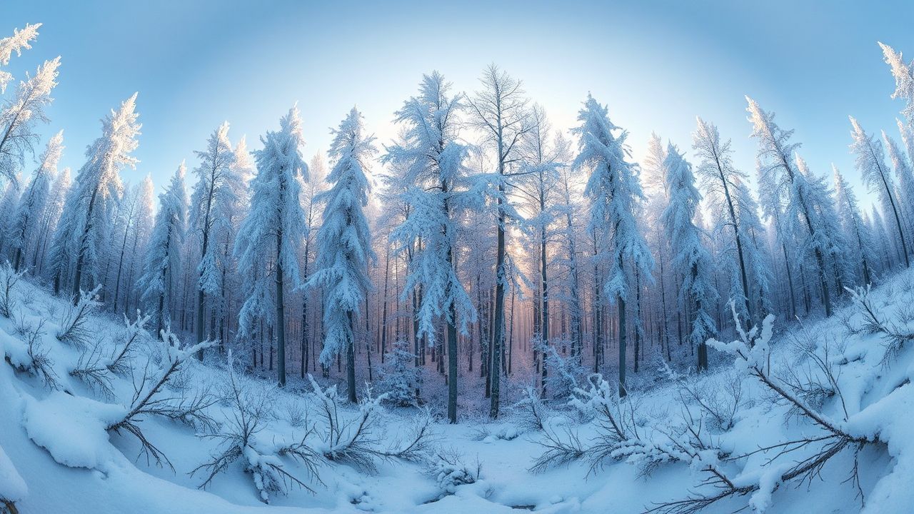Breathtaking Forest Ice Covered Frozen