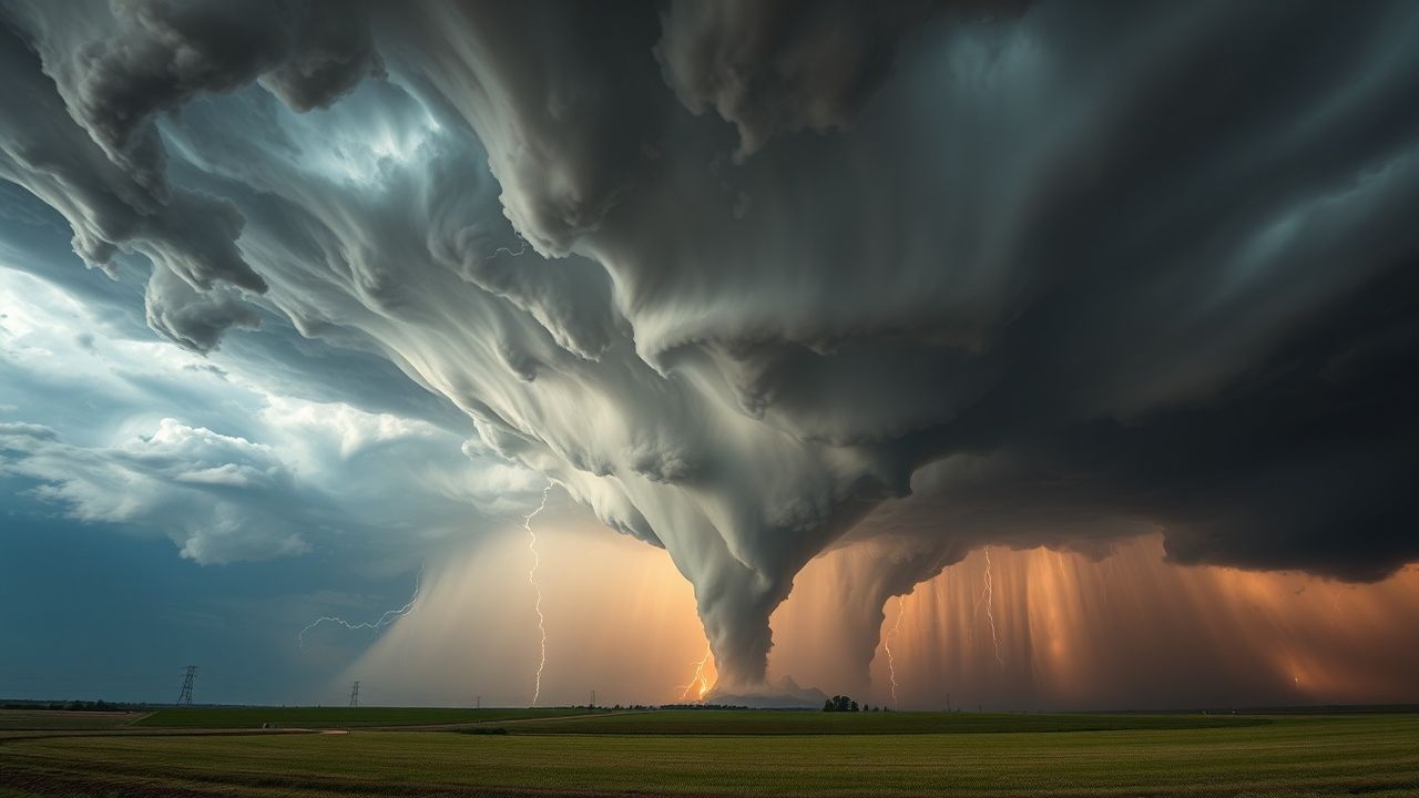 Enchanting Supercell Thunderstorm Rotating