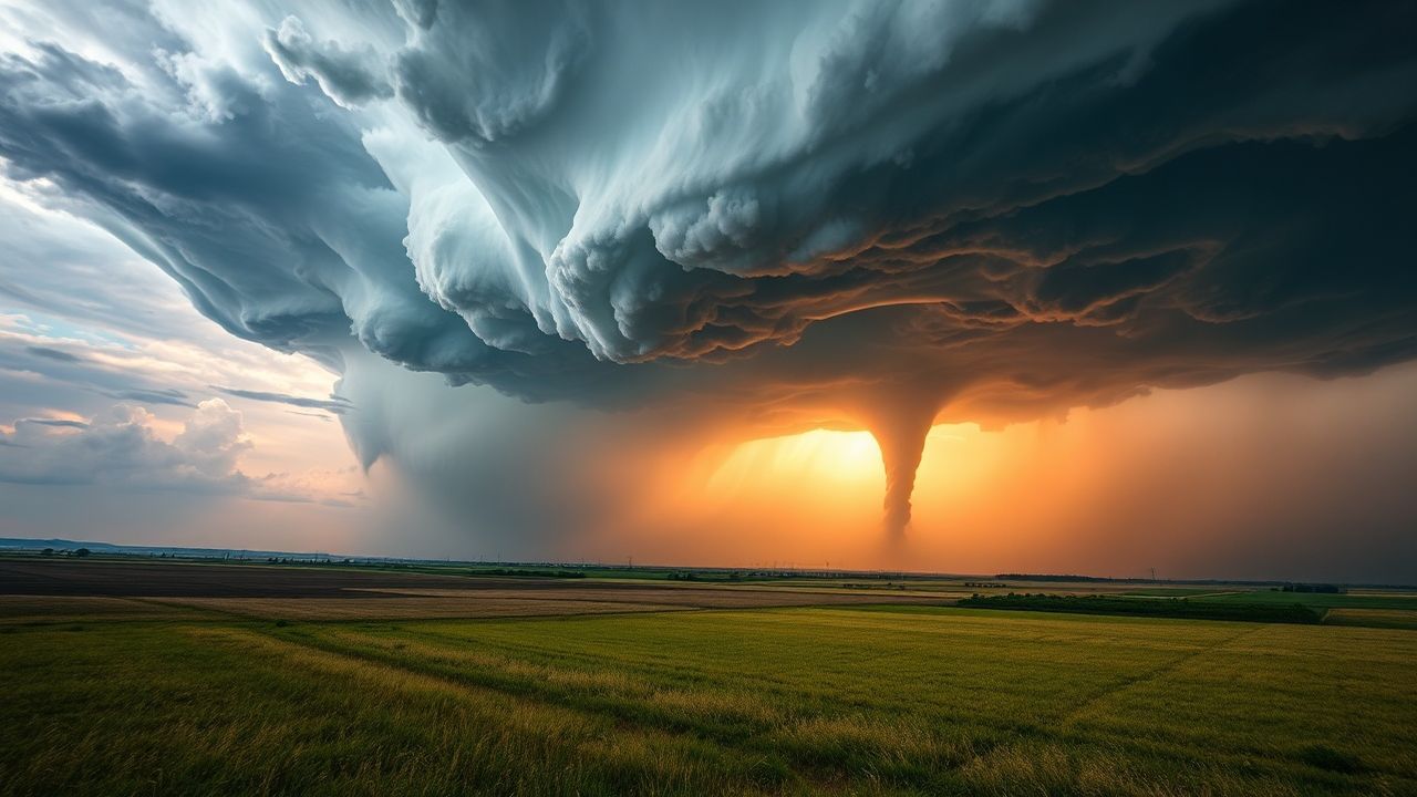 Wild Tornado Supercell Structure Drama