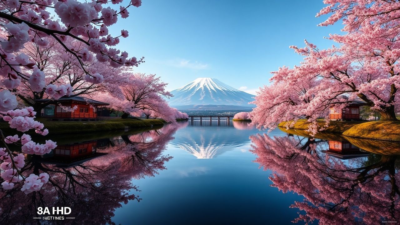 Glorious Mt. Fuji Cherry Blossoms in Spring