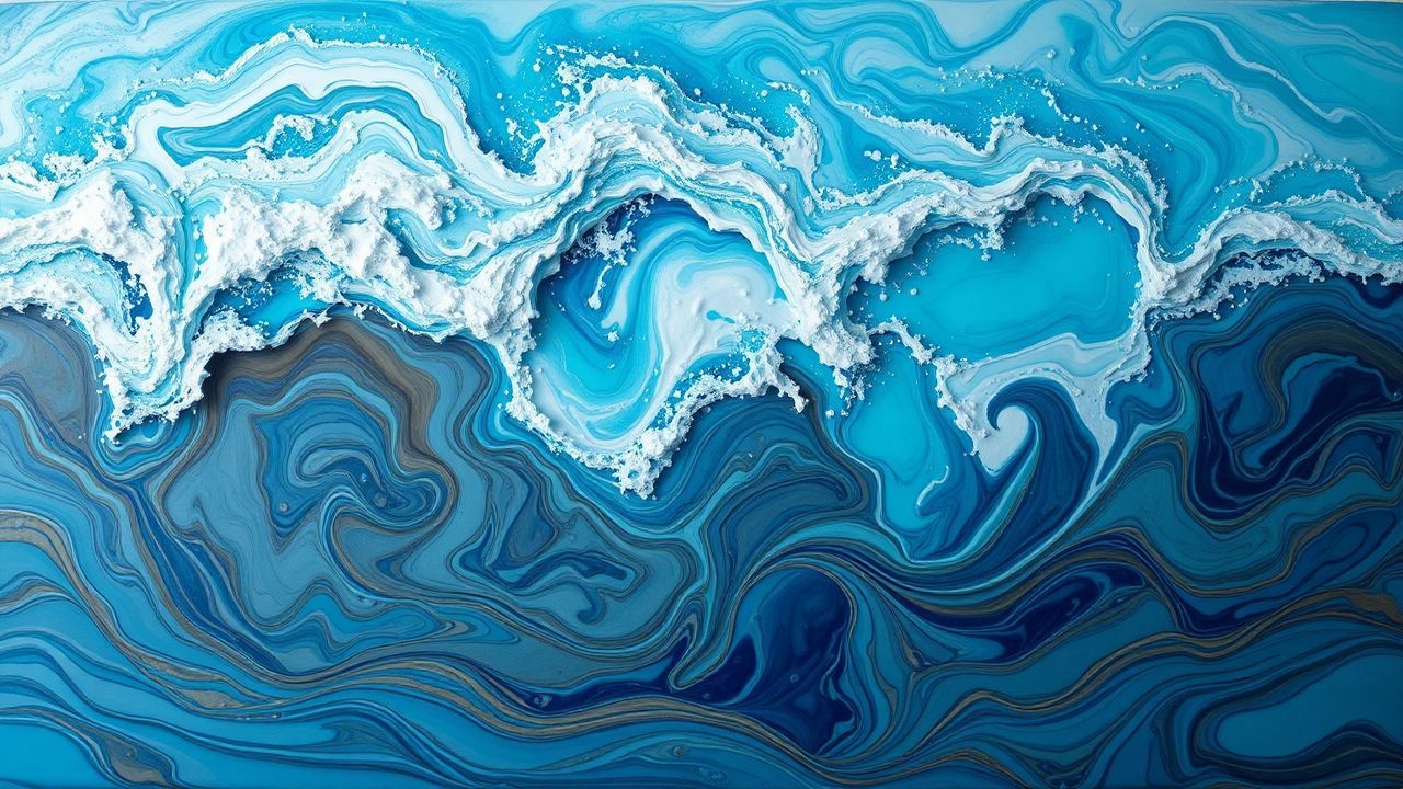 Kaleidoscopic Resin Art Ocean