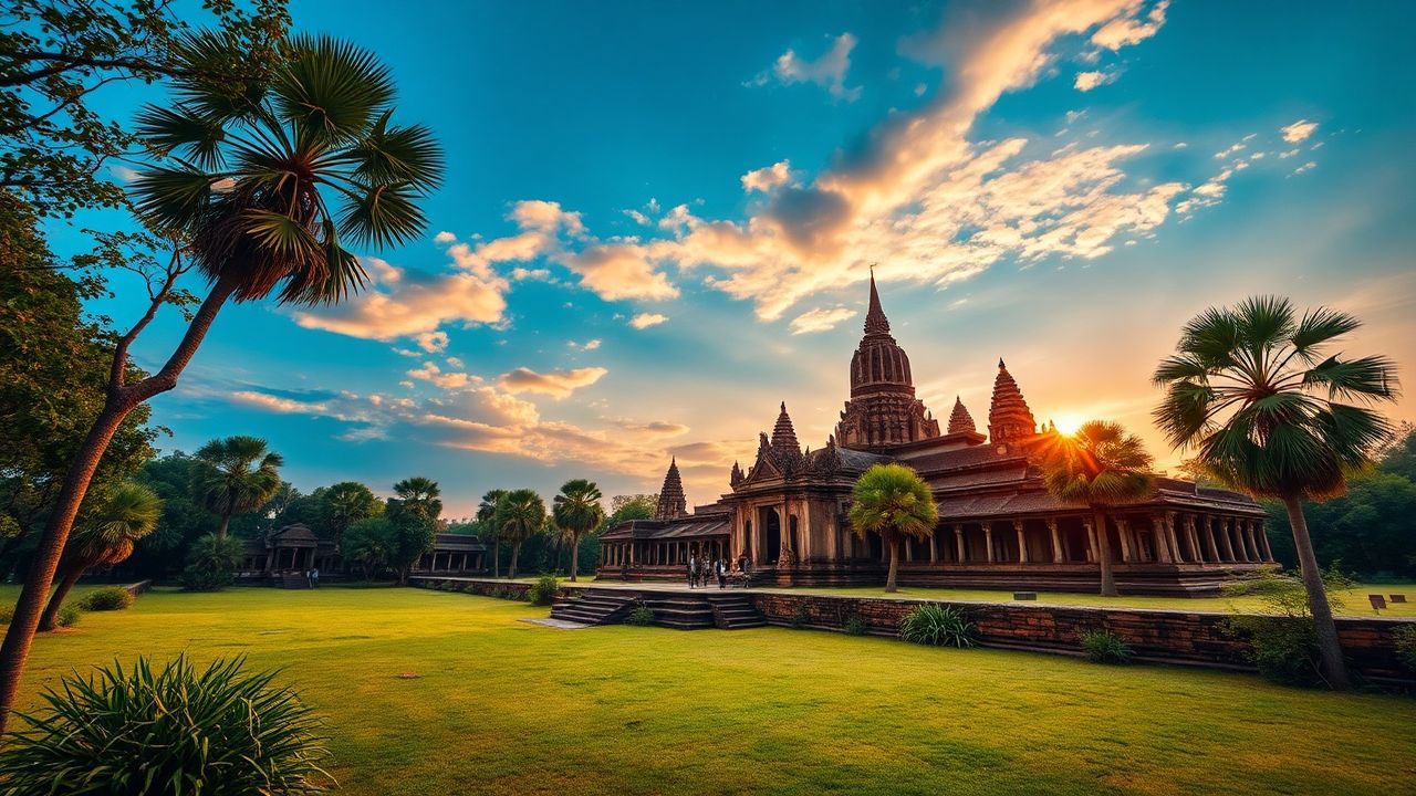 Lost Angkor Wat Wat Temple at Sunrise