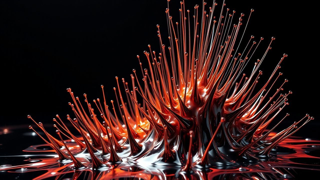 Infinite Ferrofluid Spikes Glossy