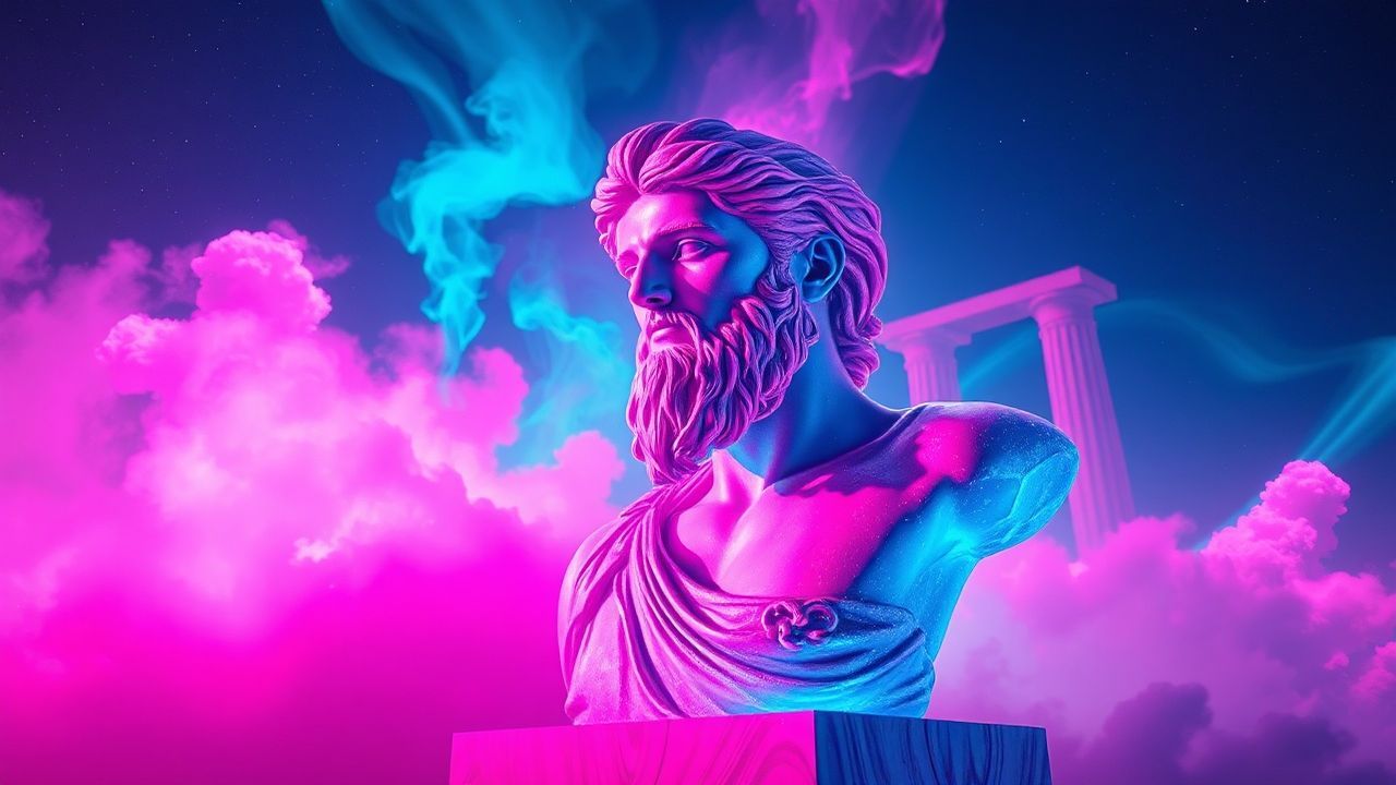 Digital Greek Statue Glitch
