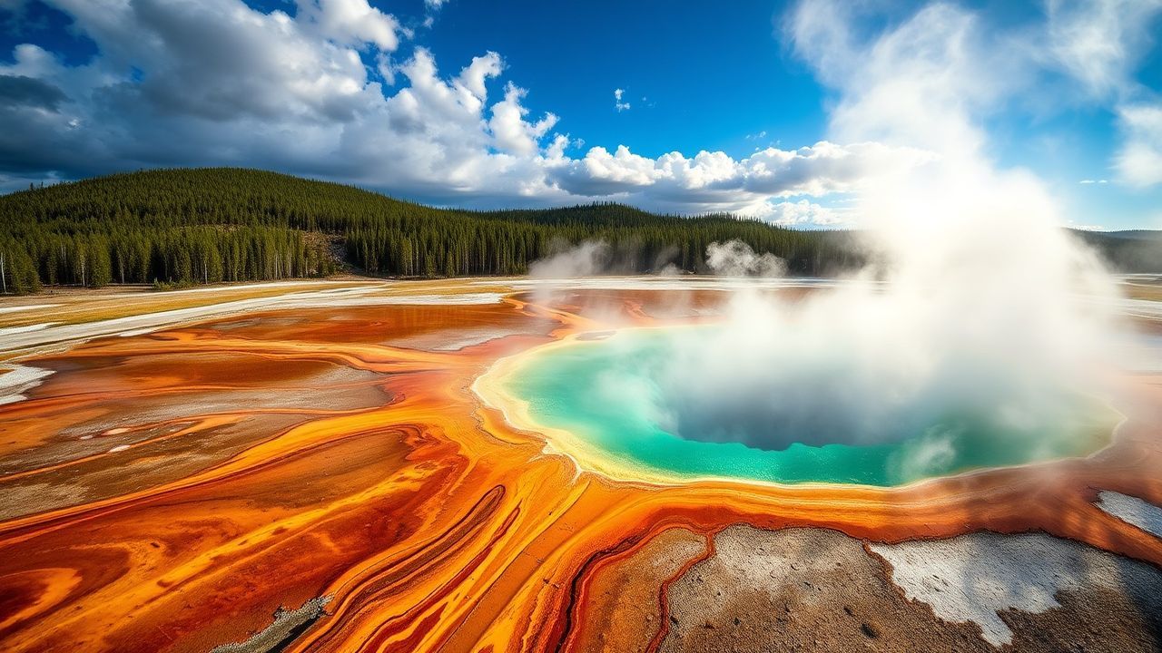 Stunning Grand Prismatic Rainbow in Spring