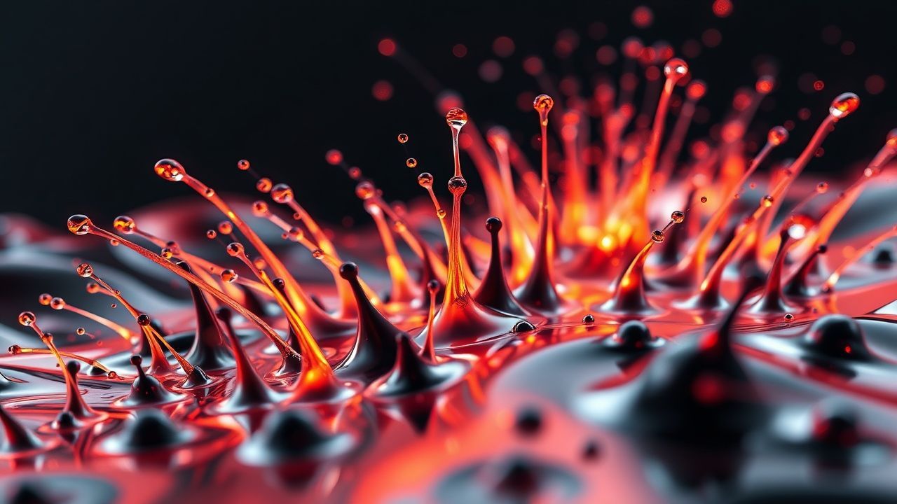 Vivid Ferrofluid Spikes Glossy