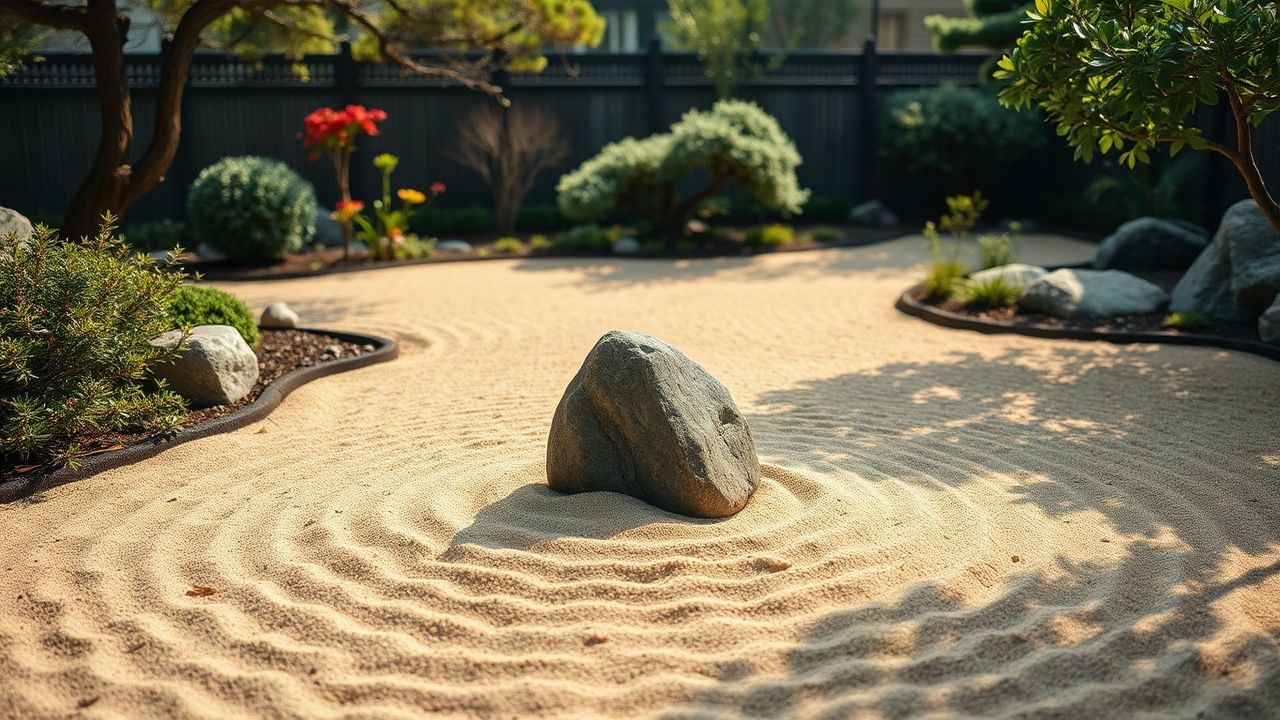 Subtle Zen Garden Raked Serenity
