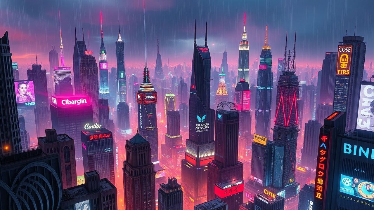 Vibrant Cyberpunk Megacity Endless Neon Dreams