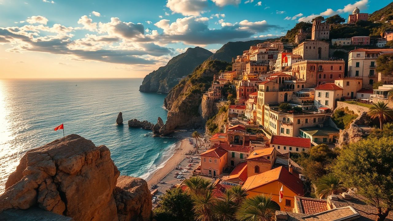 Sun-Kissed Amalfi Coast Coast Colorful Drama