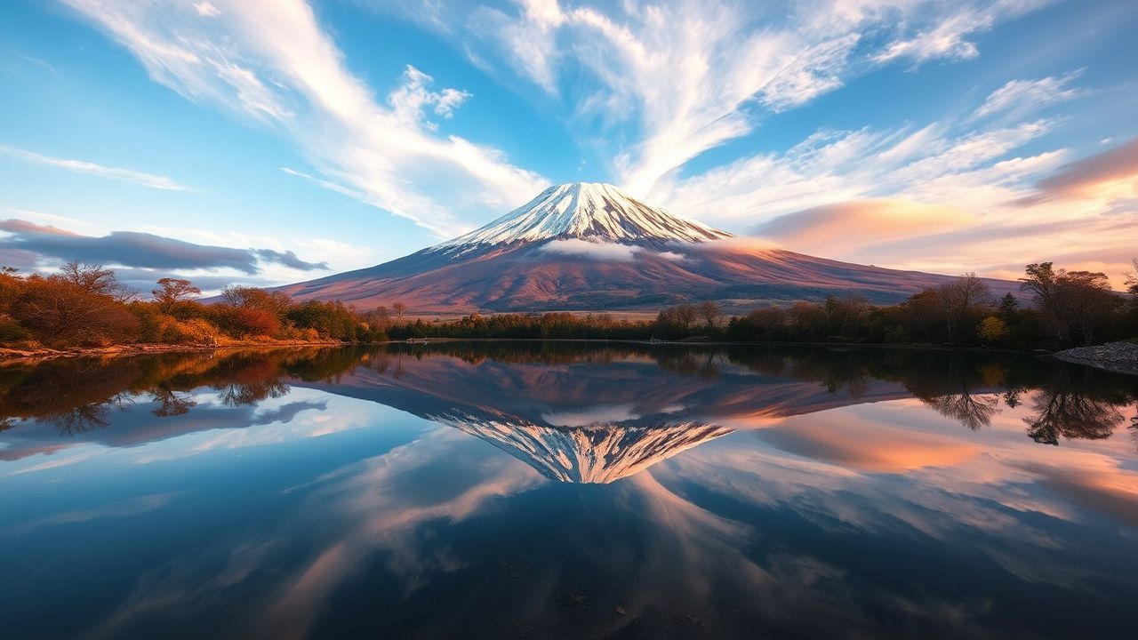 Peaceful Mt. Fuji Mount Lakes Reflections