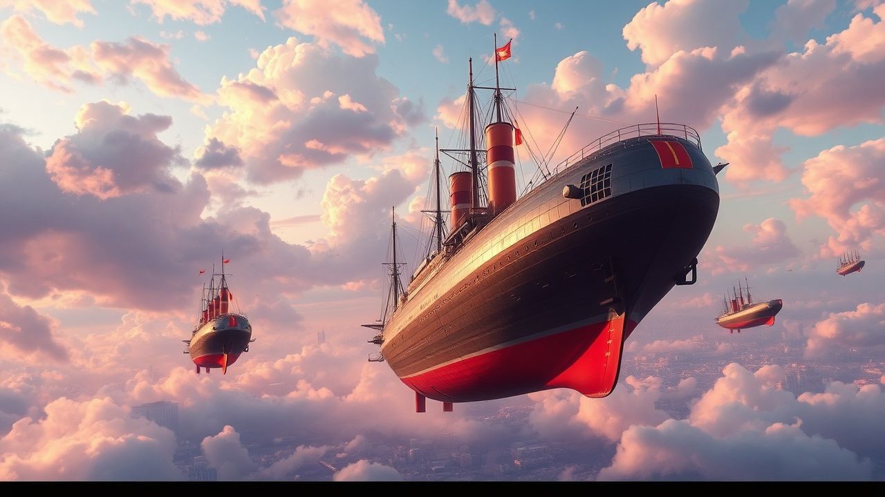 Mechanical Airship Fleet Victorian