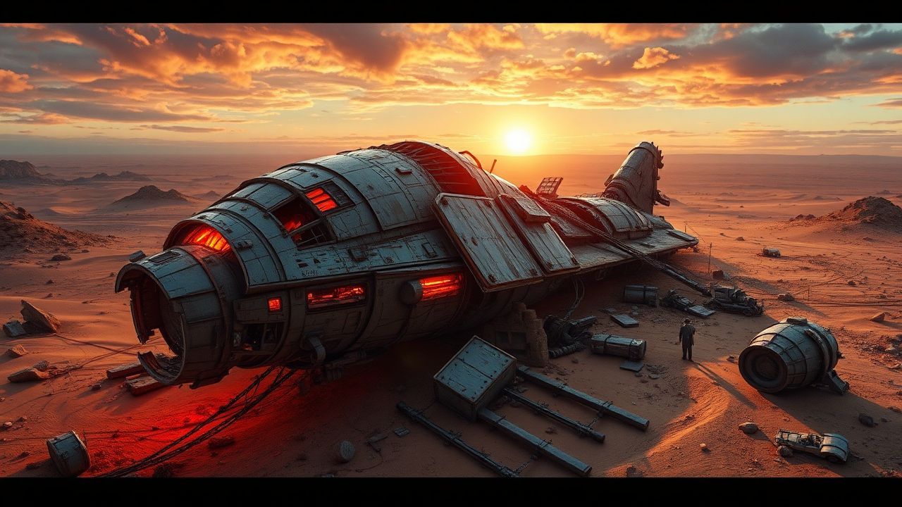 Monumental Crashed Alien Ship Ruins
