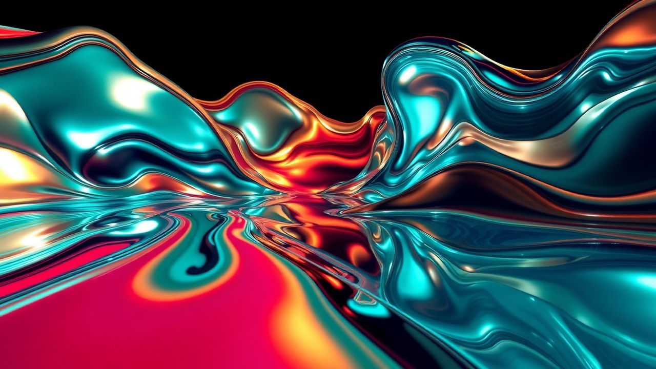Flowing Liquid Chrome Morphing