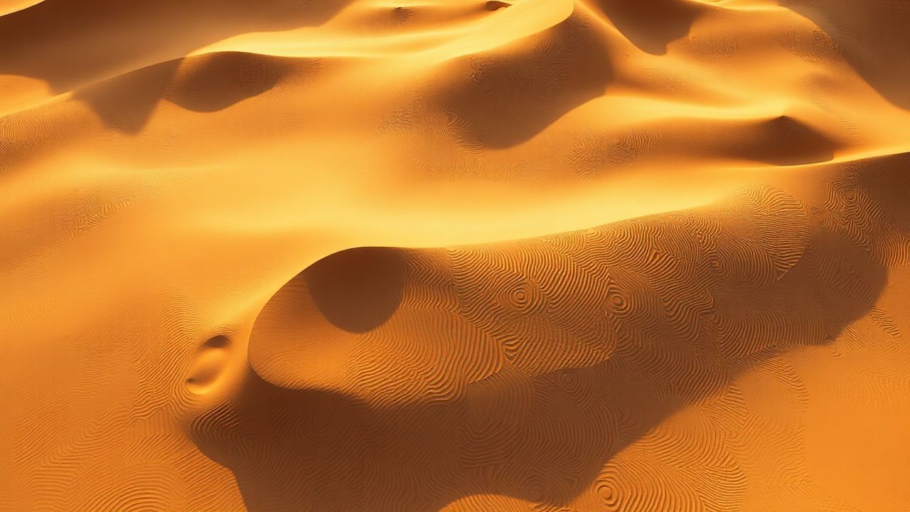 Dramatic Sand Dunes Shadows from Above