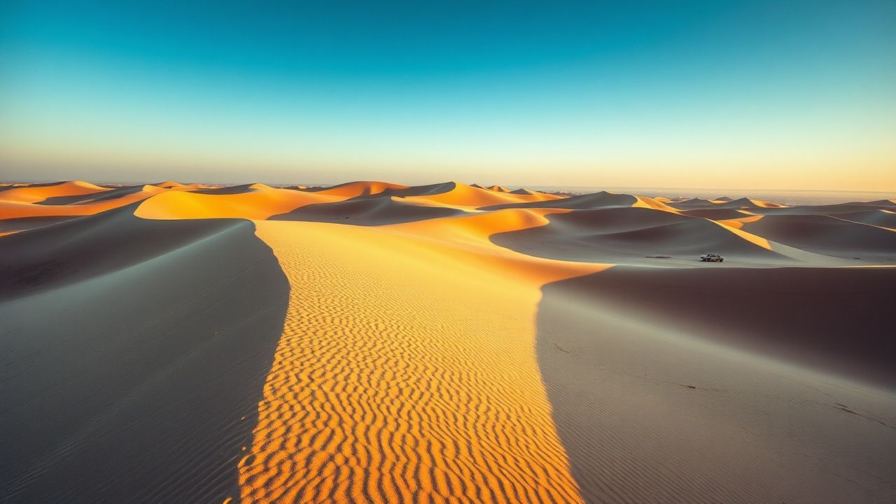 Breathtaking Sand Dunes Shadows from Above