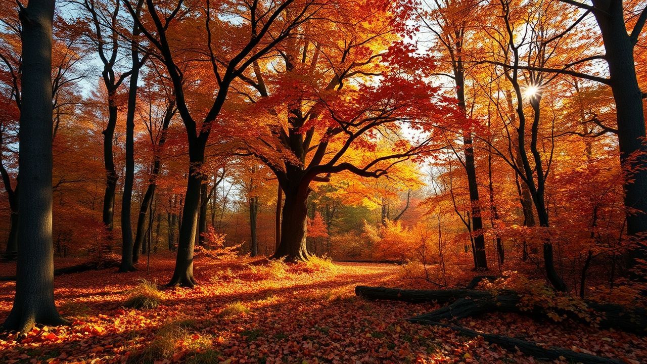 Radiant Forest Explosion Colors in Autumn