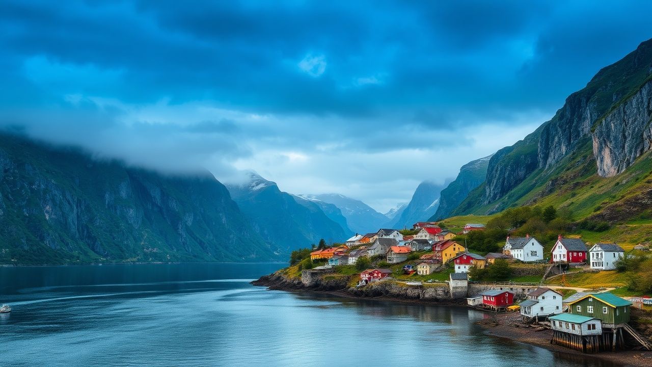 Rugged Norway Fjord Cliffs Drama