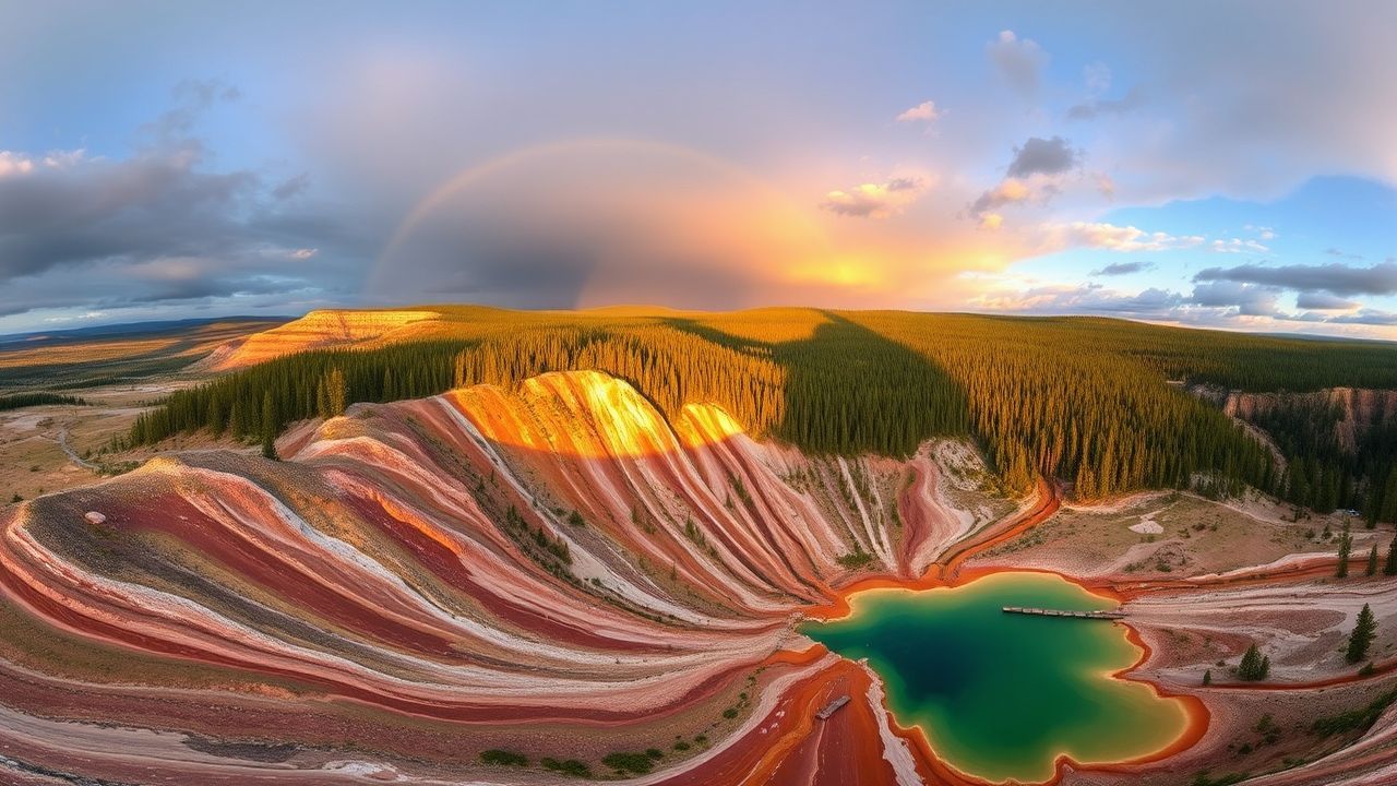 Breathtaking Yellowstone Grand Prismatic in Spring