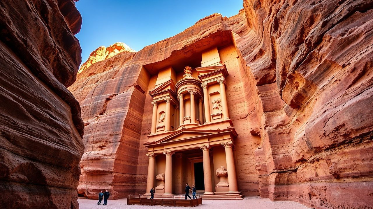 Magnificent Petra Treasury Carved Ruins