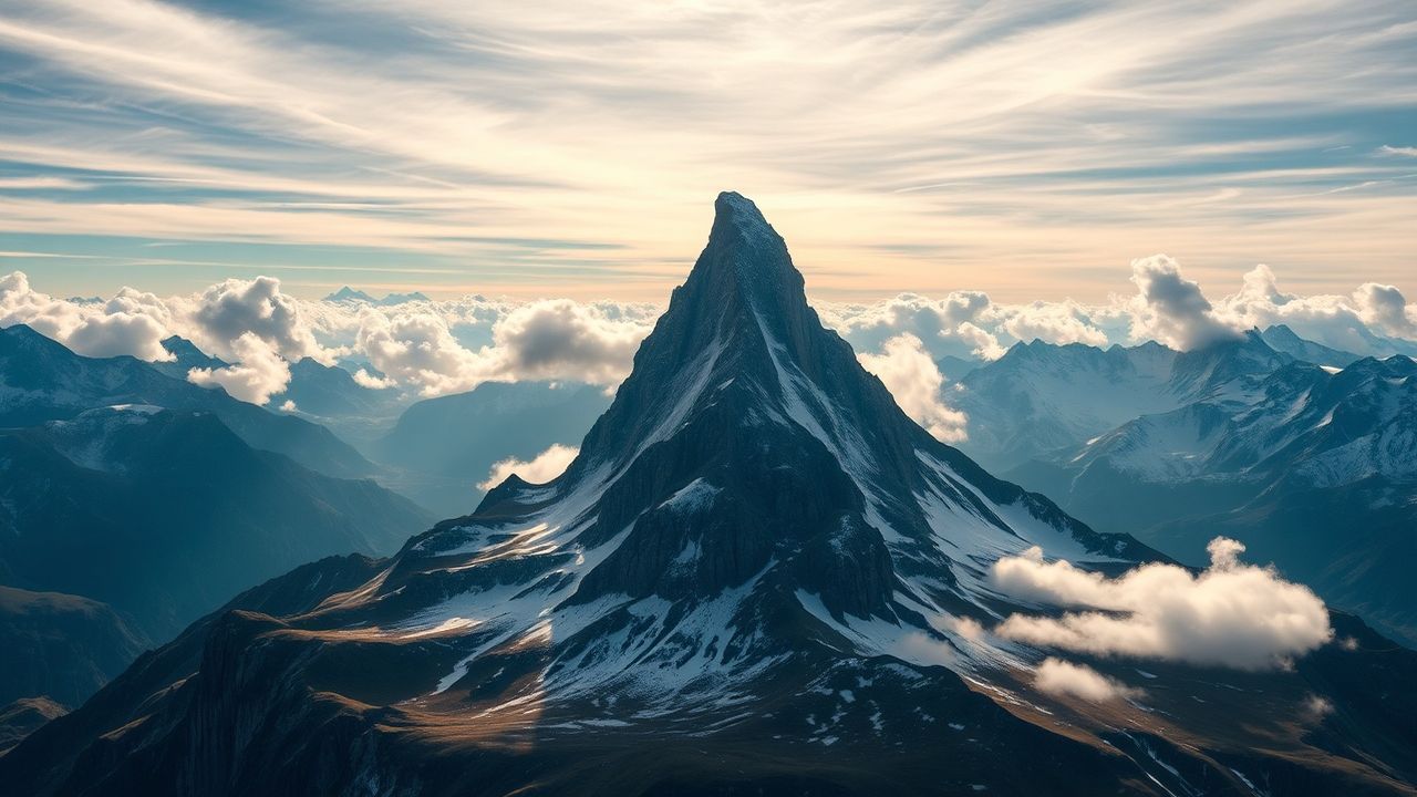 Serene Matterhorn Pyramid Peak Drama