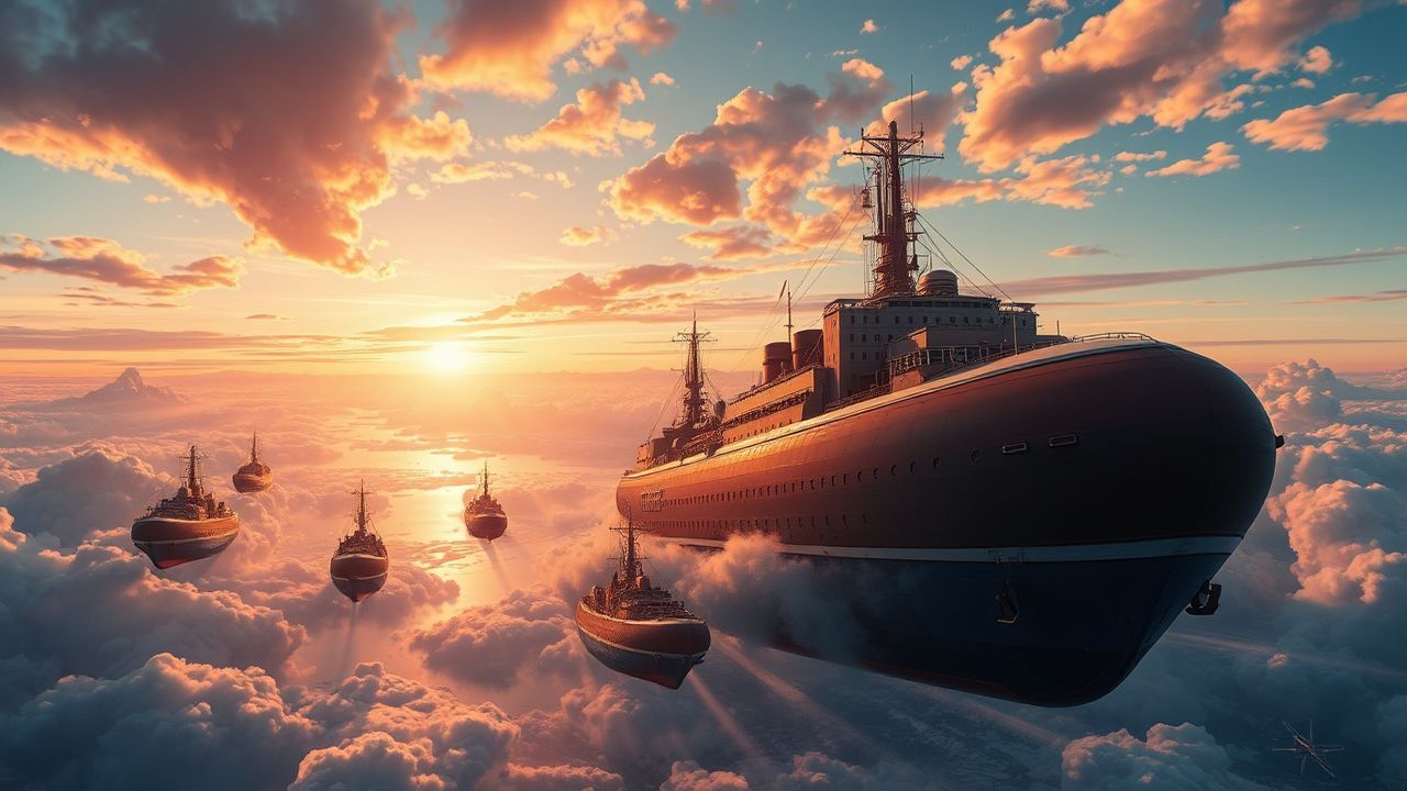 Clockwork Airship Fleet Victorian