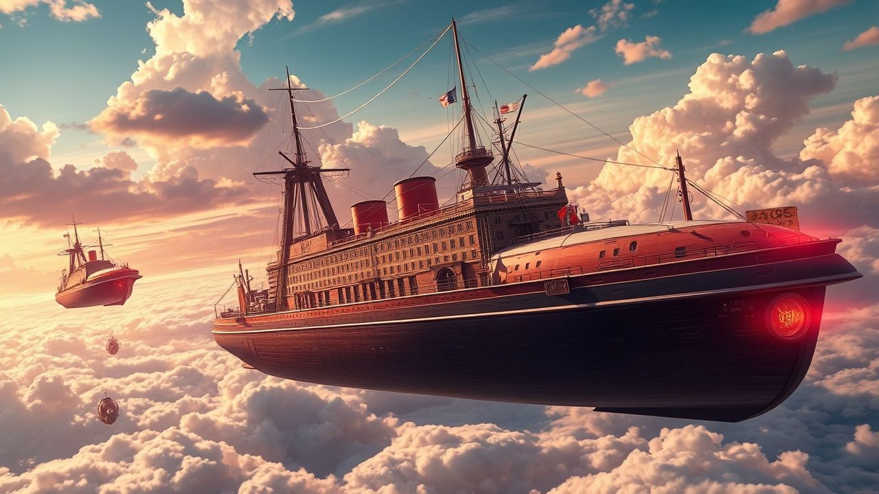 Ornate Airship Fleet Victorian