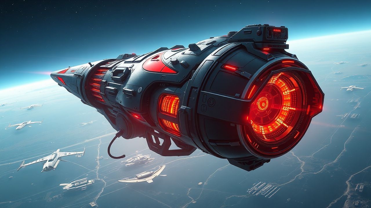 Futuristic Bioship Organic Spacecraft