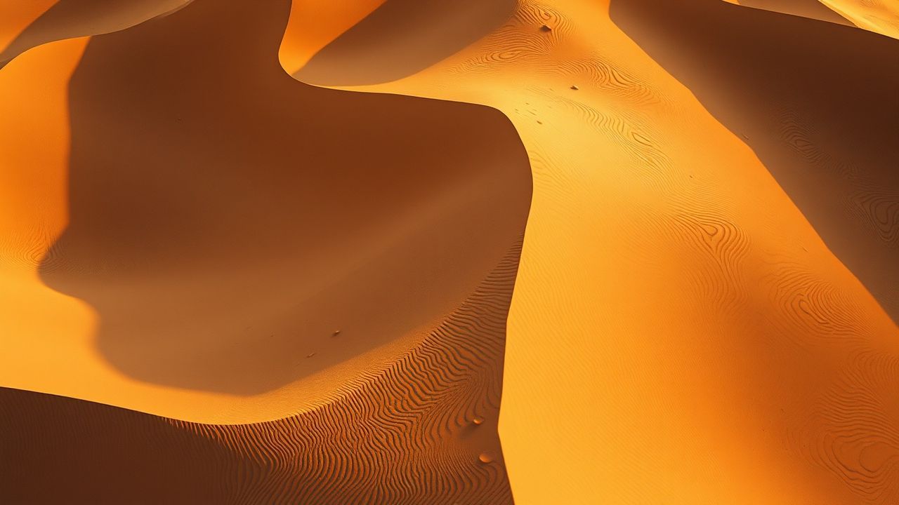 Breathtaking Sand Dunes Shadows from Above