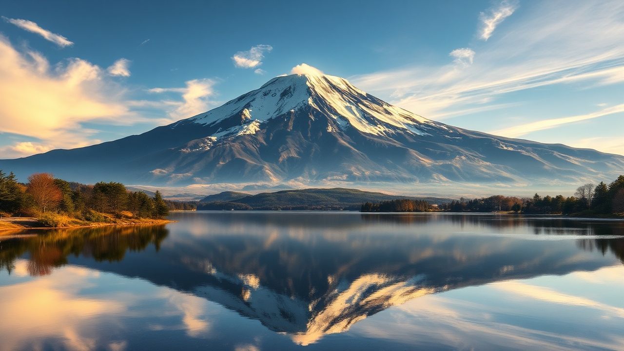 Serene Mt. Fuji Mount Lakes Reflections