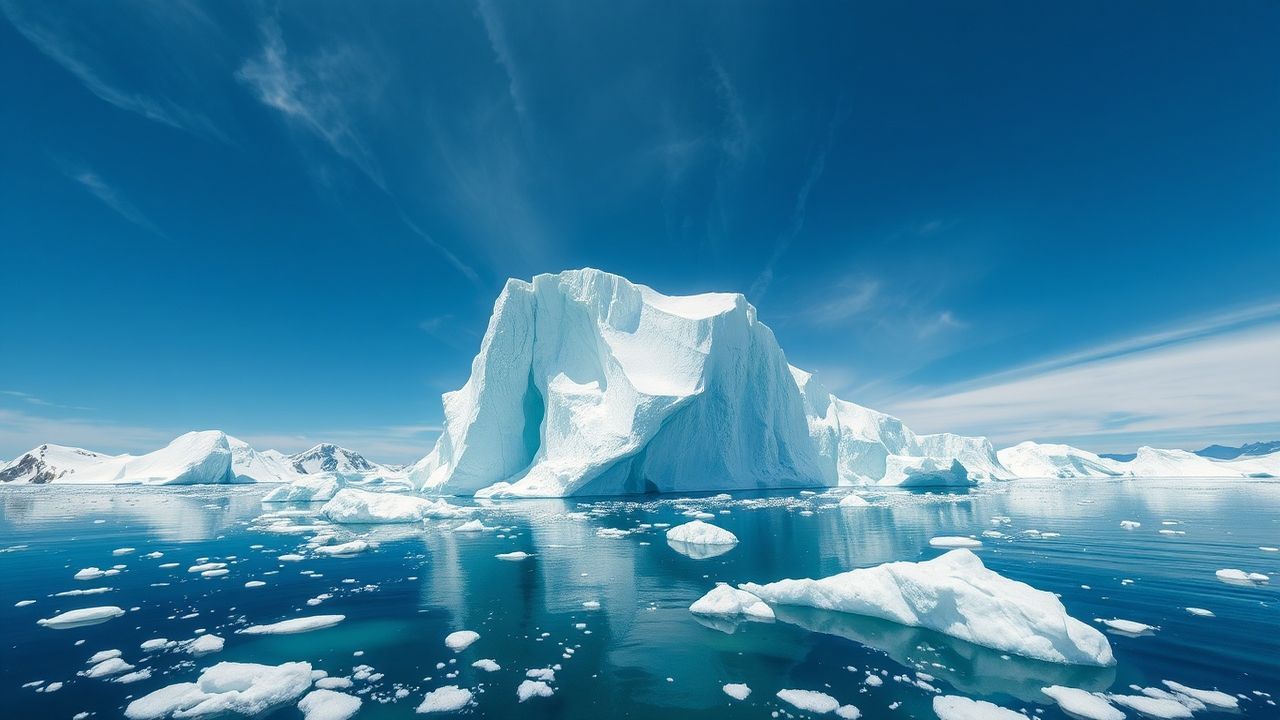 Golden Iceberg Sculpture Floating