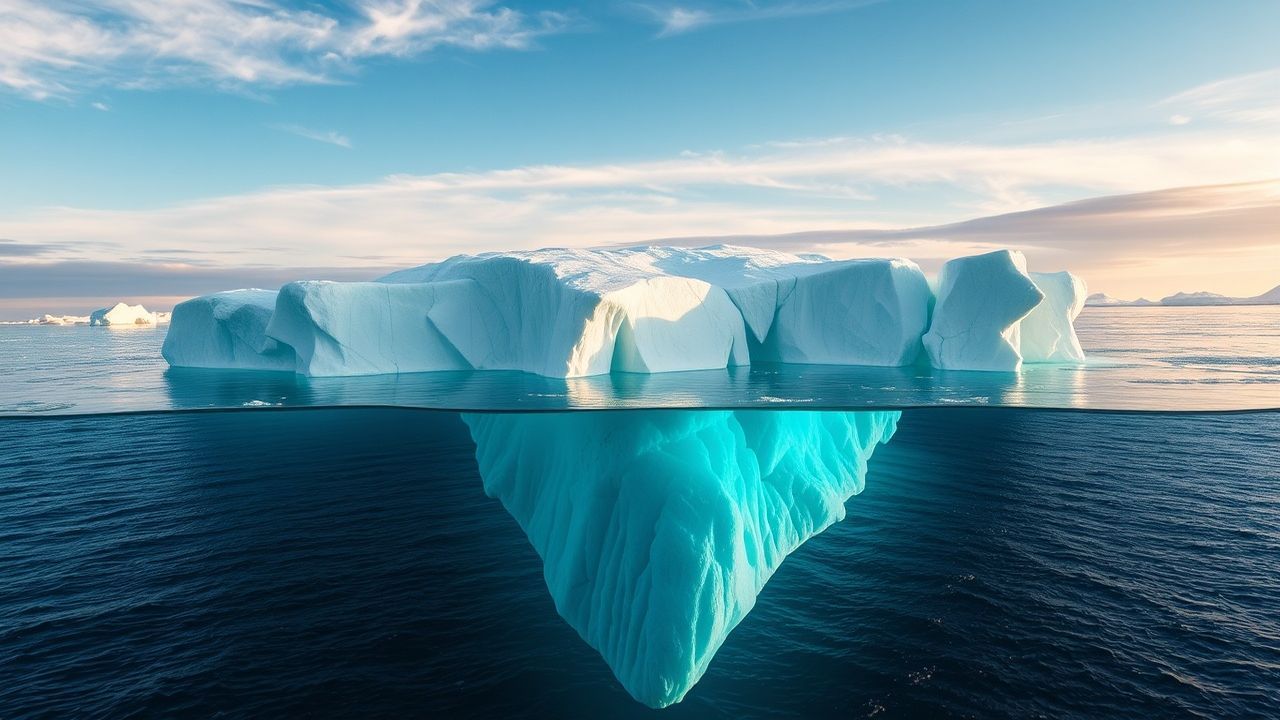 Breathtaking Iceberg Sculpture Floating